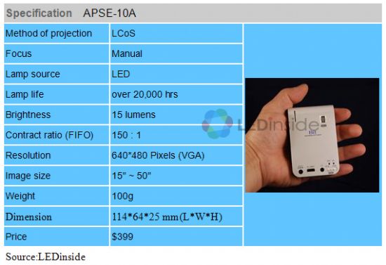 LED微型投影機(jī)為消費(fèi)性市場(chǎng)開拓更多可能性