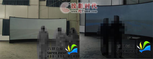 睿聯(lián)虛擬仿真空軍訓練教學系統(tǒng)采用環(huán)幕沙盤投影系統(tǒng)