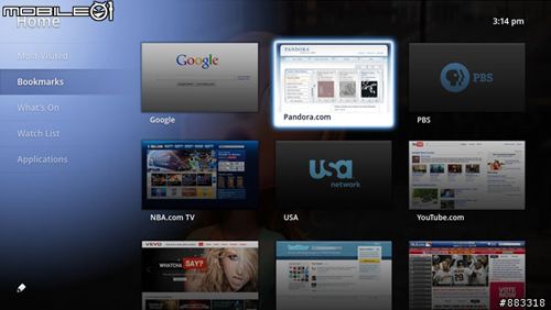 Google TV UI