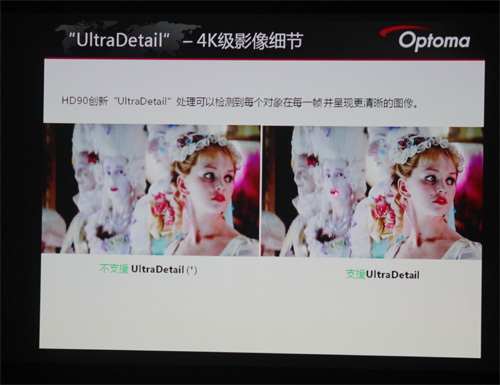 HD90畫質(zhì)可以和4K投影機媲美