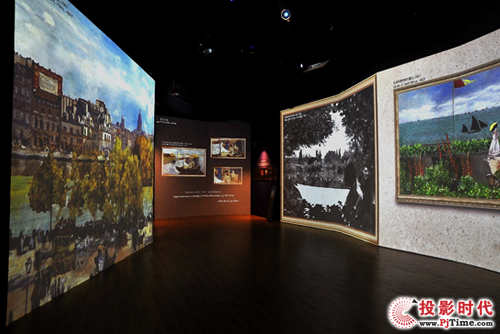 激光與投影 記莫奈時光映跡多媒體藝術(shù)展