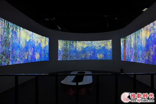 激光與投影 記莫奈時光映跡多媒體藝術(shù)展