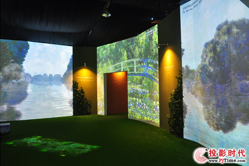 激光與投影 記莫奈時光映跡多媒體藝術(shù)展