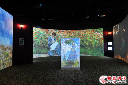 激光與投影 記莫奈時光映跡多媒體藝術(shù)展