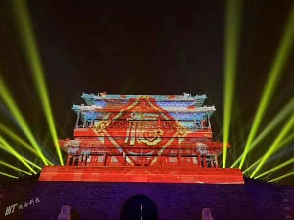 鴻合奉光影秀:永定門城樓賞花“燈”